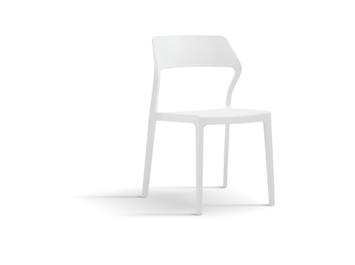 Sedia da giardino geometrica, colore Bianco
