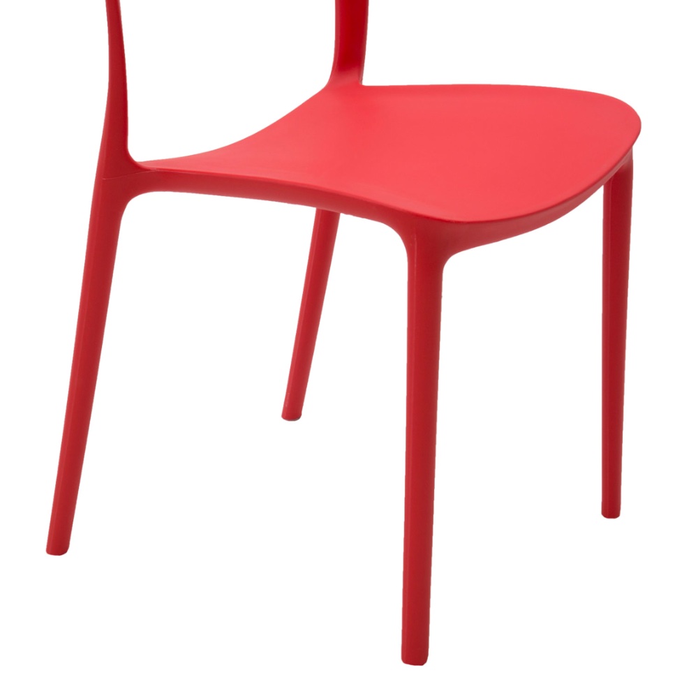 Nuova sedia conveniente da giardino rossa