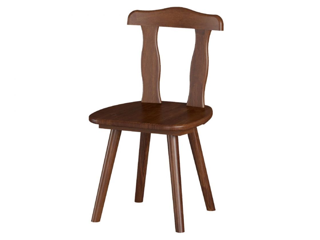 Set di 2 Sedie in legno massello, finitura Mocca