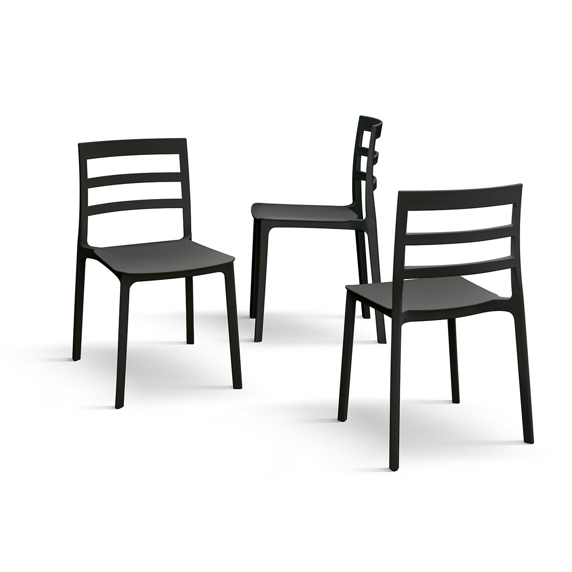 Sedia in polipropilene moderna, disponibile in diversi colori