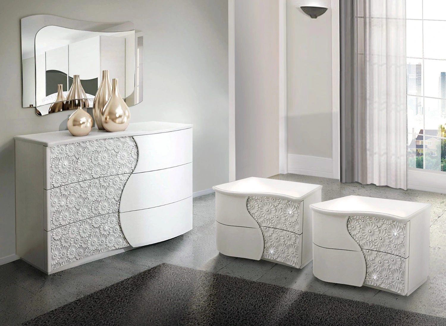 set comò e comodini contemporanei