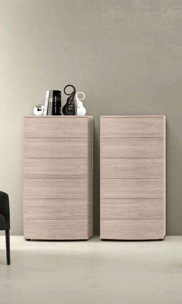 Settimino 6 cassetti con guide ammortizzate, finitura Olmo natura