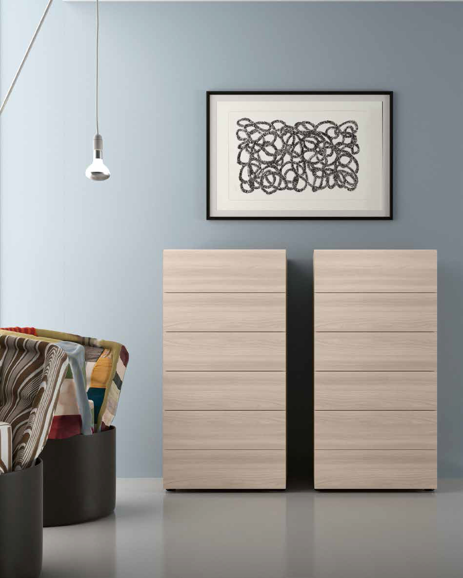 Settimino Olmo natura a 6 cassetti