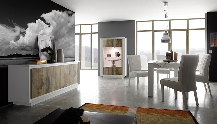 Sala Completa, solo come in foto, bianco opaco con frontali Pero