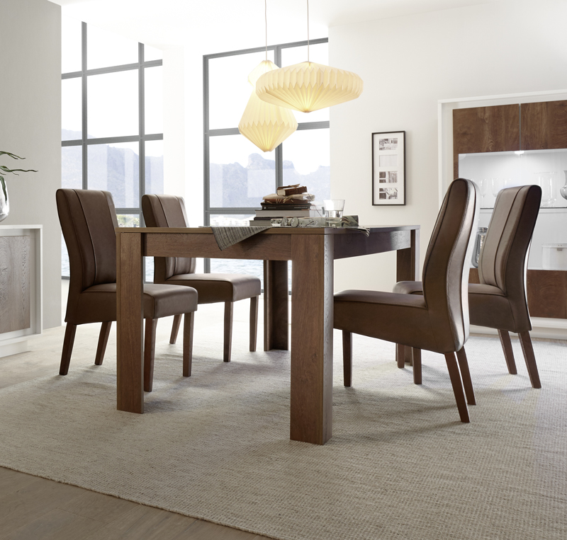 Tavolo allungabile cognac