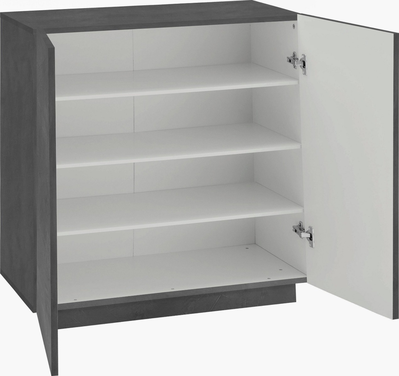 Scarpiera 2 ante, ardesia, made in Italy