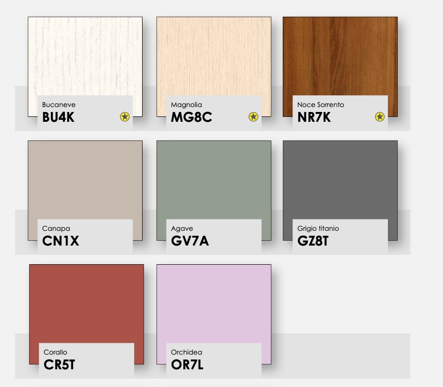 Zona studio con vetrina, finitura Grigio titanio 