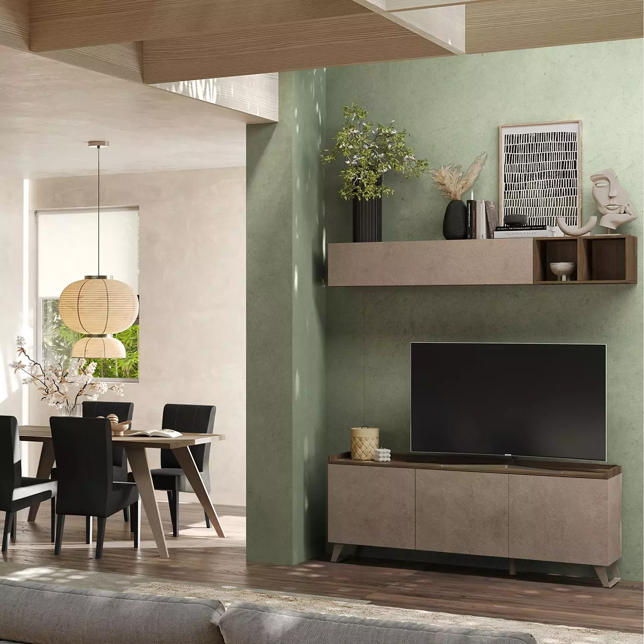 porta tv bronzo 3 ante