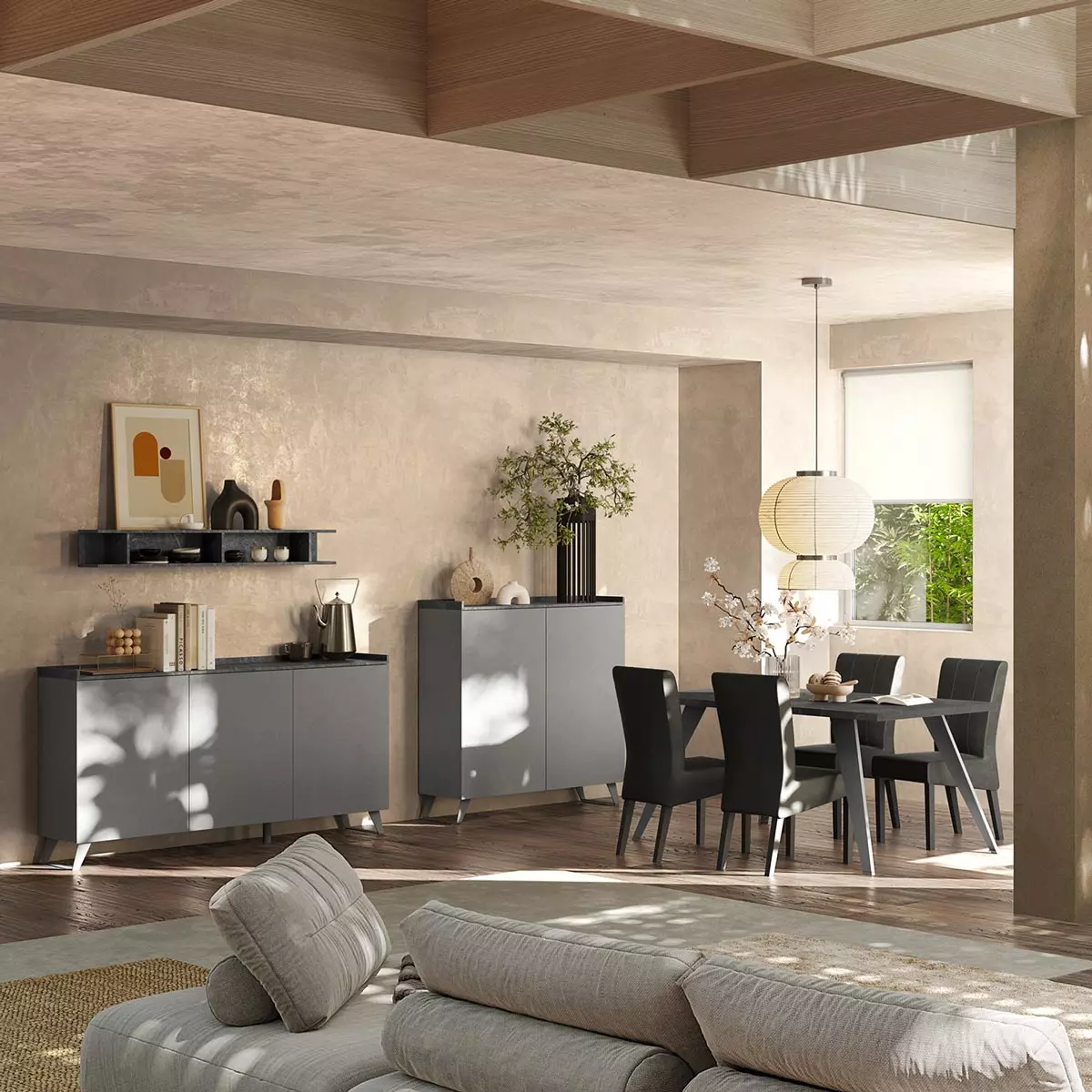 mobile a 2 ante grigio