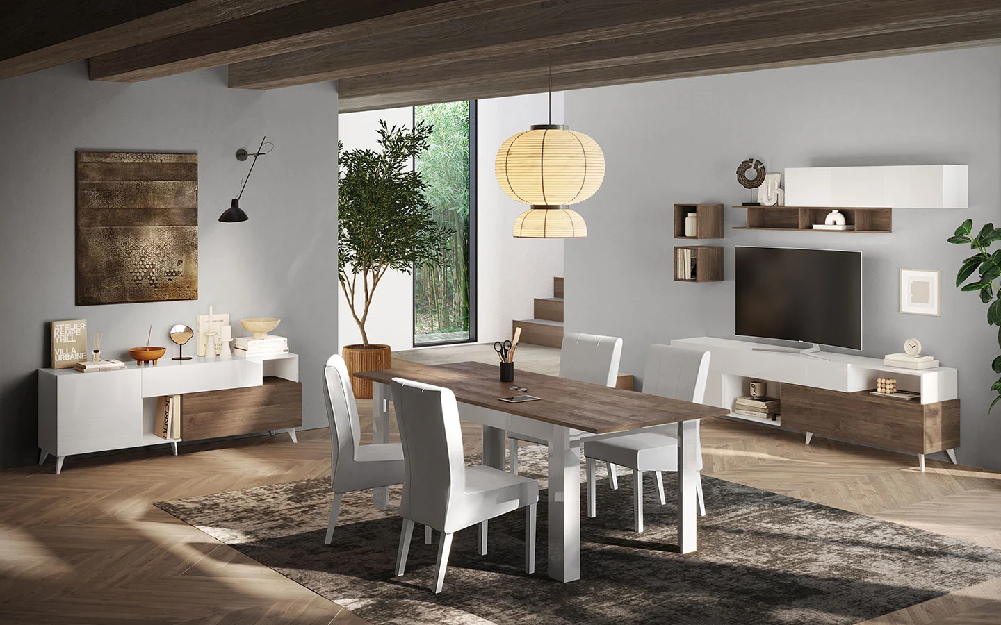 soggiorno moderno bianco e mercure