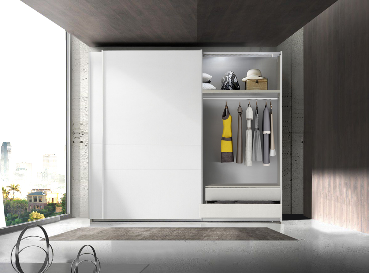 Armadio bianco opaco scontato, made in Italy