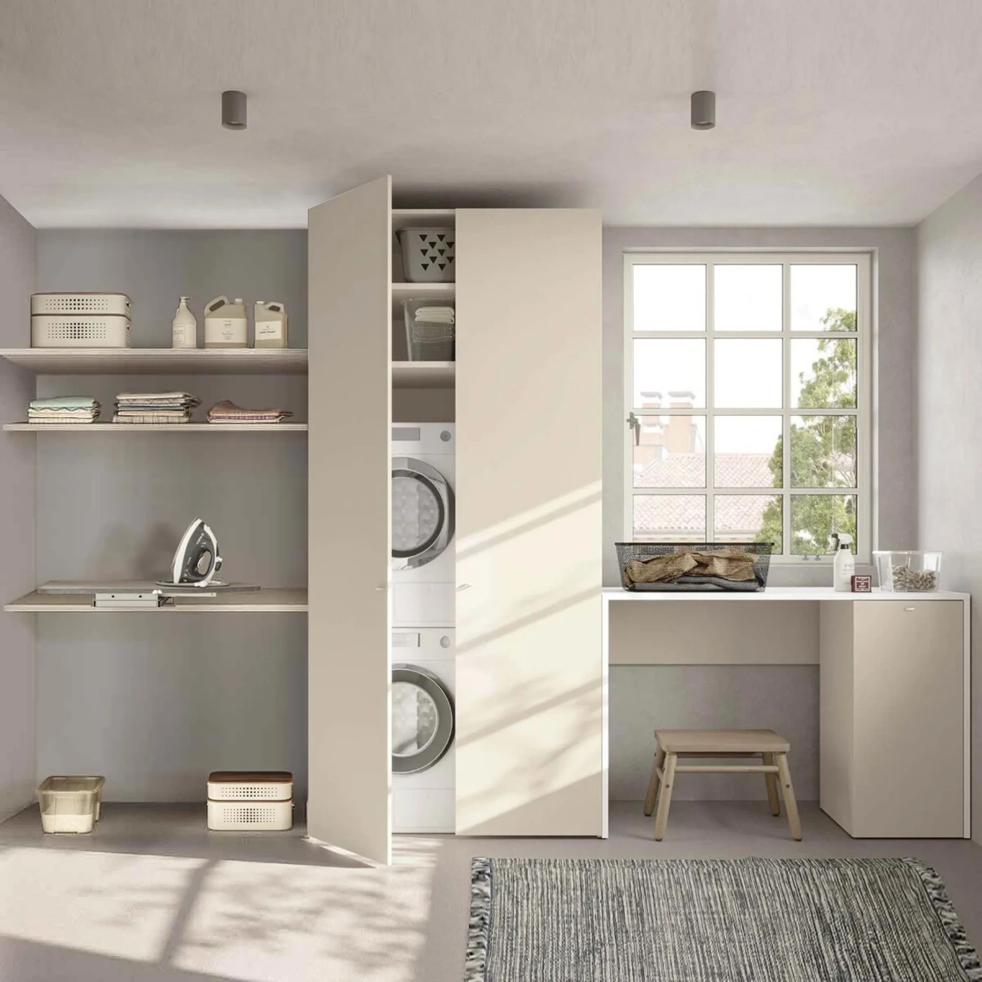 armadietto copri lavatrice