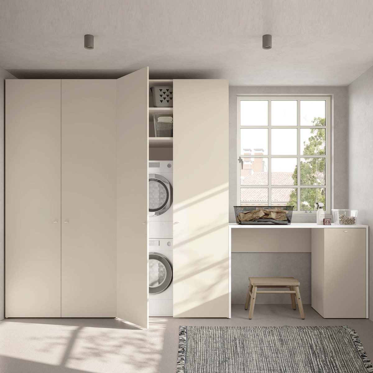 armadietto copri lavatrice