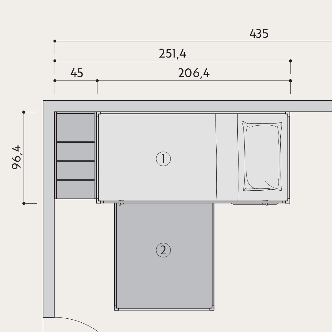 letto soppalco bianco luce