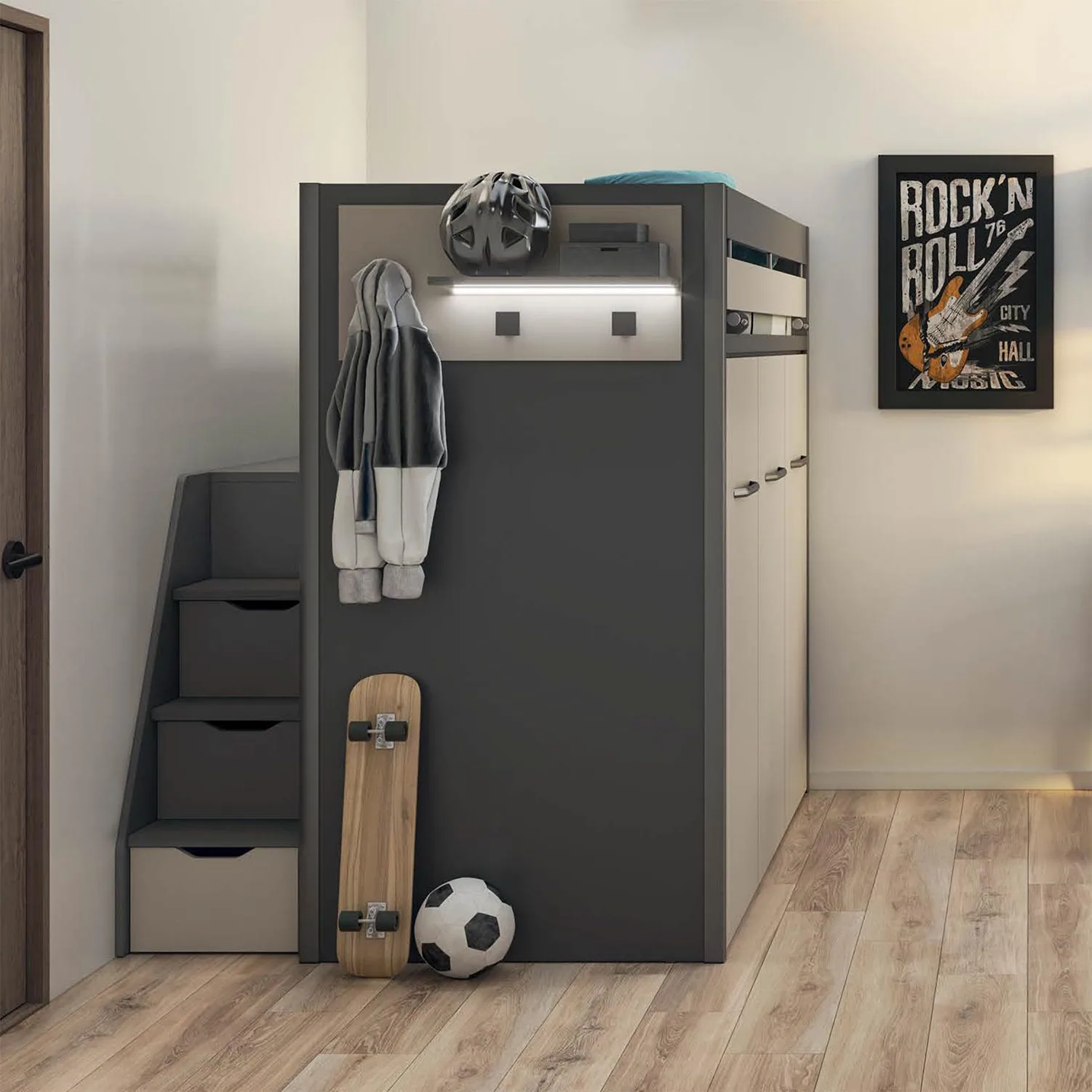 soppalco sabbia e antracite