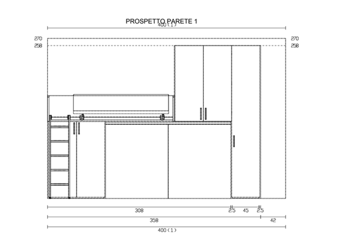 Soppalco per camerette Moretti Compact KC509
