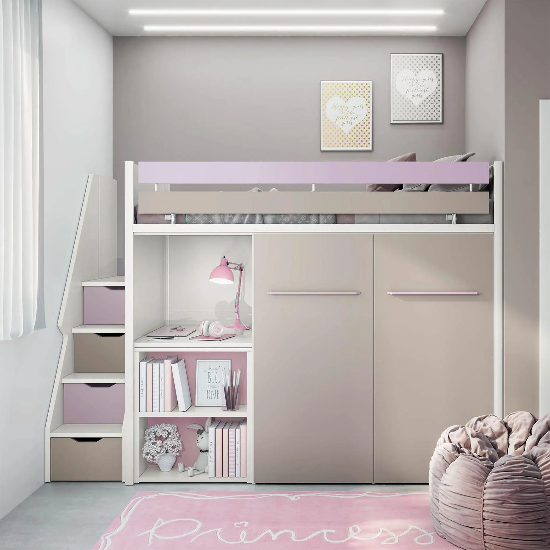 soppalco con armadiatura