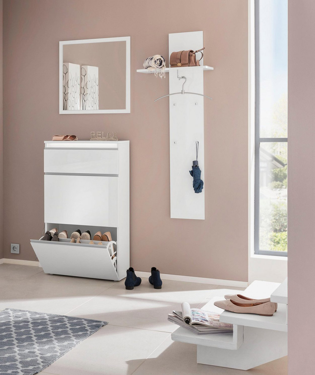 specchiera quadrata bianca