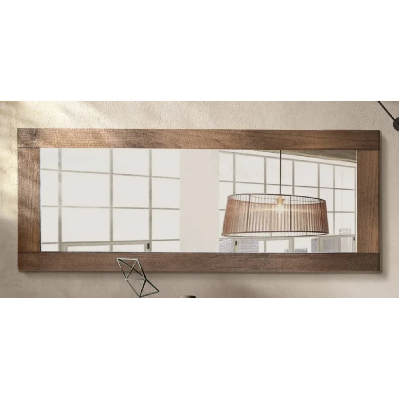 Specchiera rettangolare L.170 in finitura bianca lucida