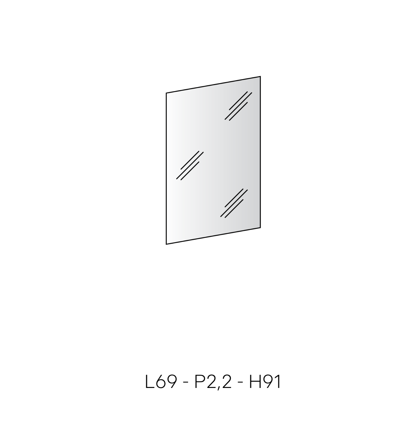 specchiera rettangolare neutra