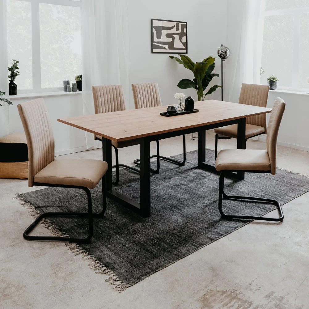 Tavolo allungabile colore Rovere oak e Antrancite Zenzero Shop