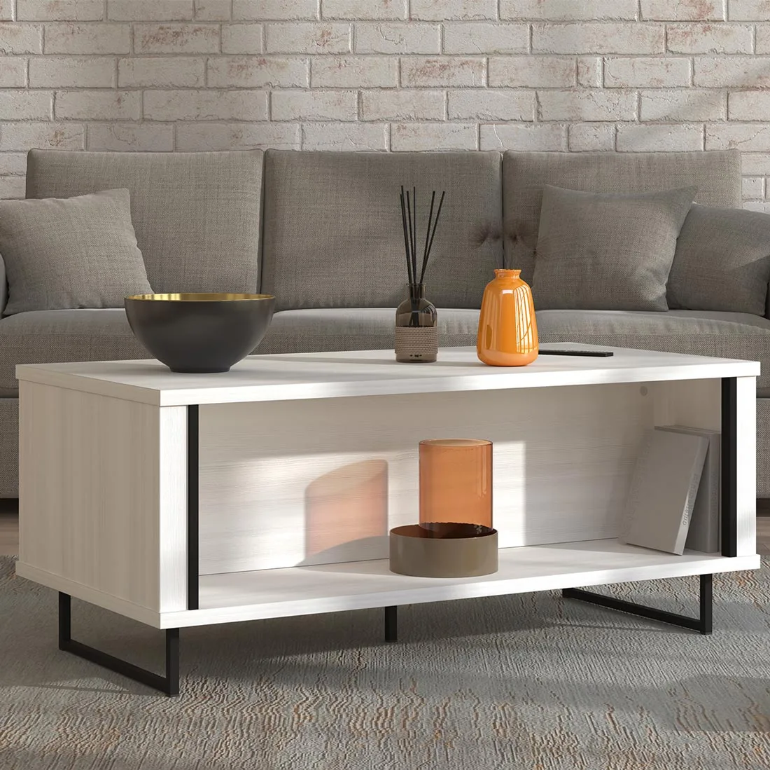 tavolino frassino bianco caffè