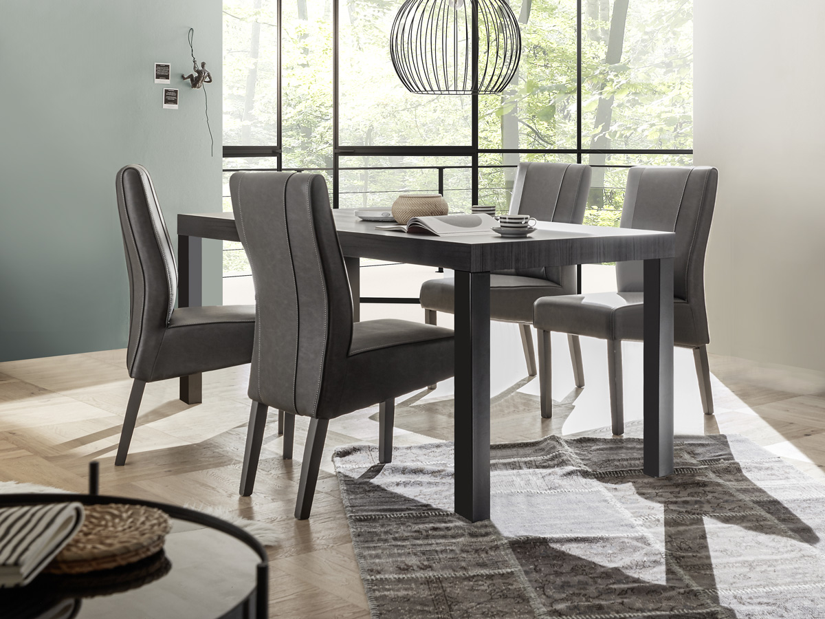 Tavolo di design, stile moderno, nero frassinato 189x88 cm