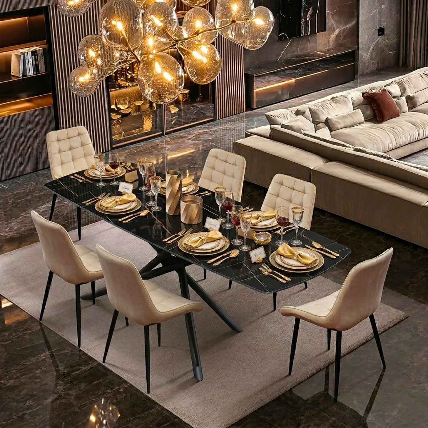 Tavolo allungabile in ceramica opaco