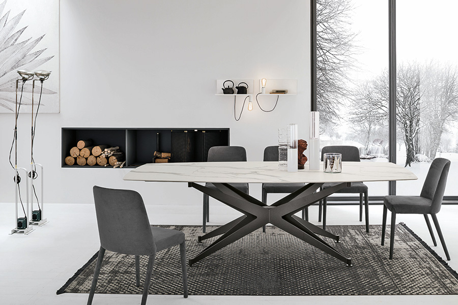 Tavolo di prestigio moderno L.180 fisso, Made in Italy