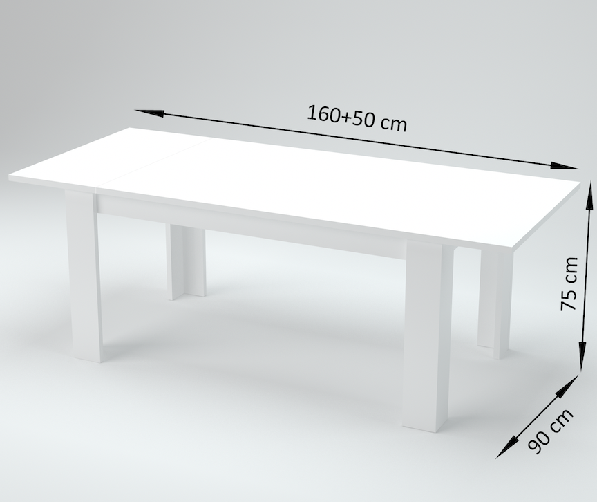 Tavolo moderno allungabile in finitura Cemento