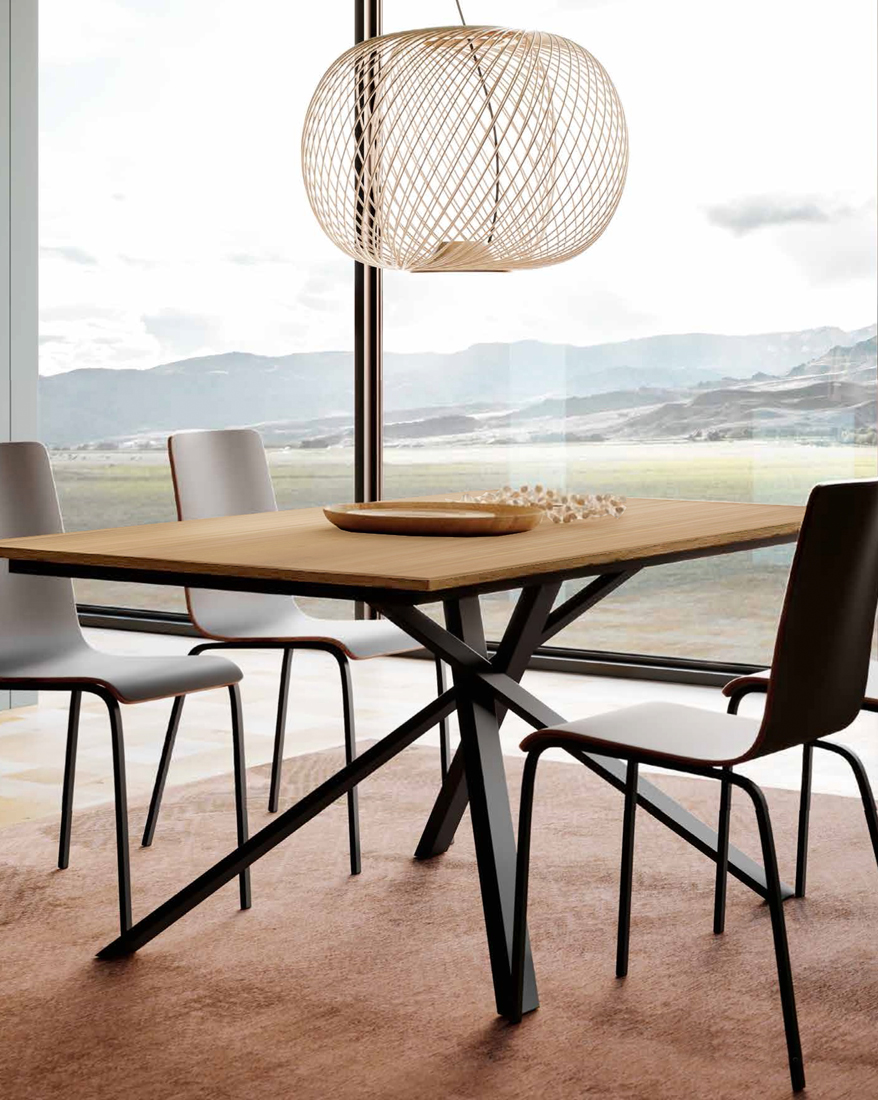 Sala completa composta da madia 3 ante 2 cassetti e tavolo L.160 allungabile 