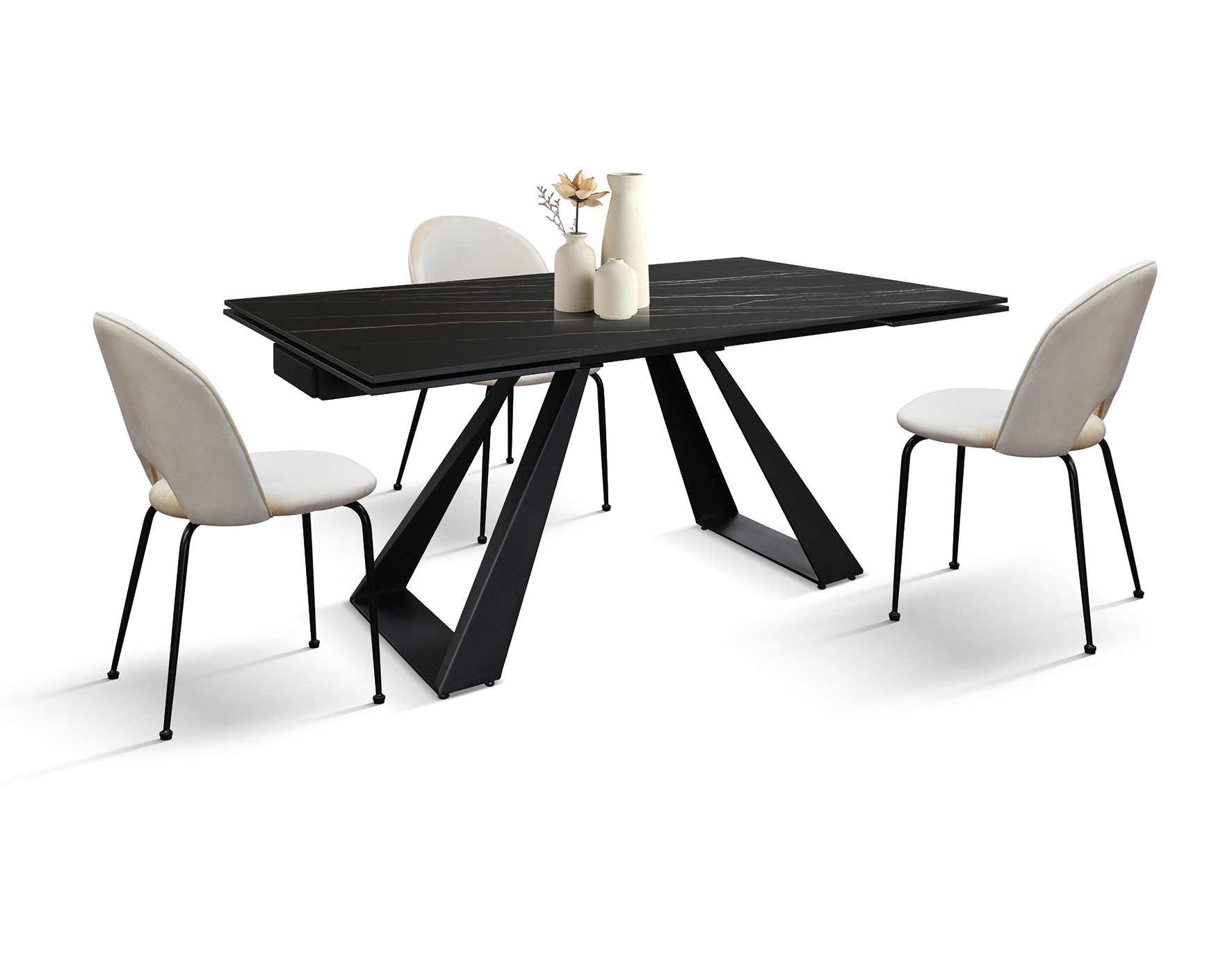 tavolo in ceramica nera