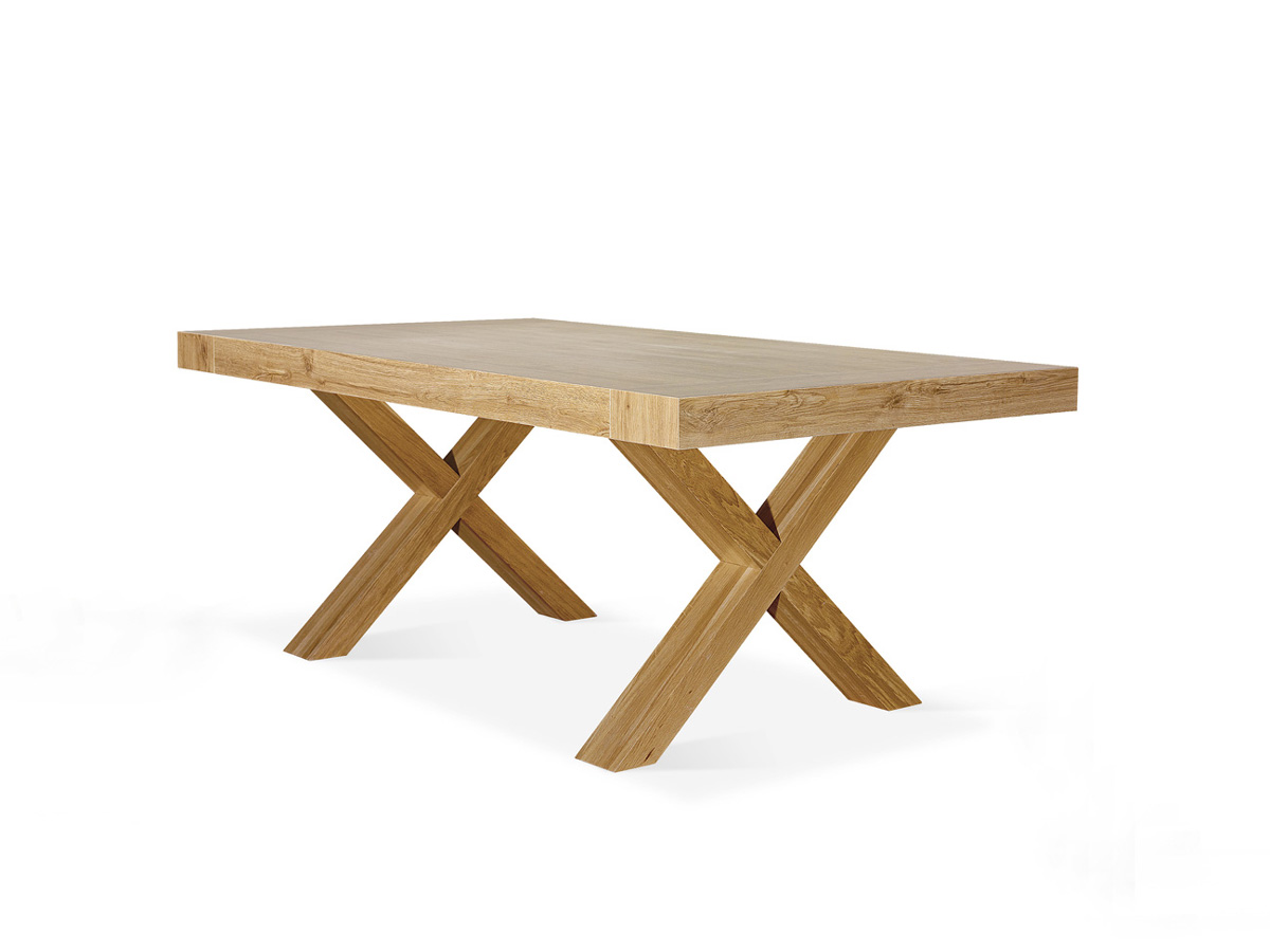 Tavolo allungabile in legno, finitura rovere consumato