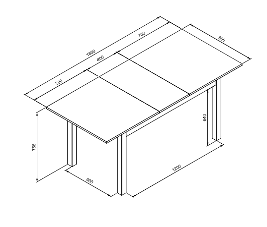 Tavolo allungabile 140 cm