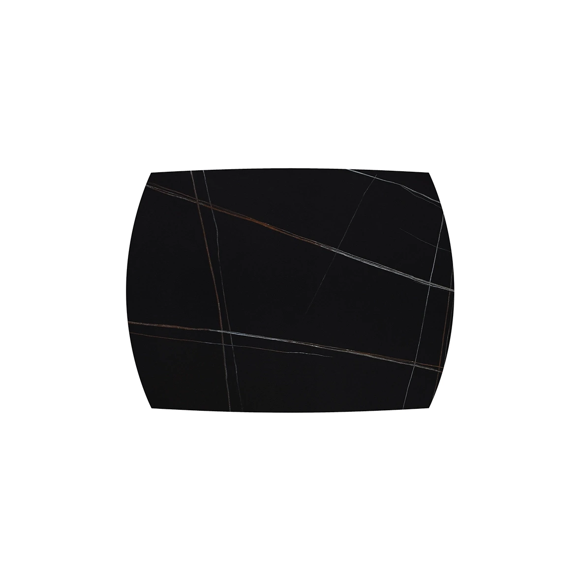 Tavolo con 2 allunghe da 30 cm, finitura Marmo Nero 