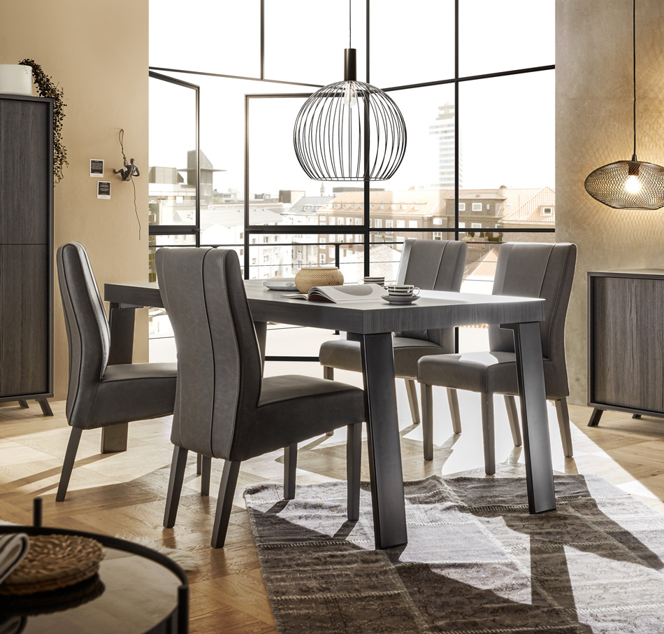 Tavolo moderno, di design, nero frassinato 189x88 cm