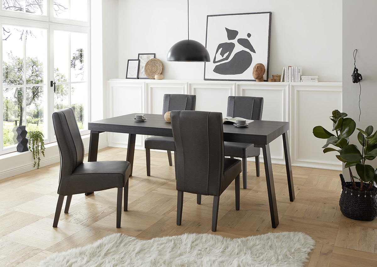 Tavolo moderno, di design, nero frassinato 189x88 cm