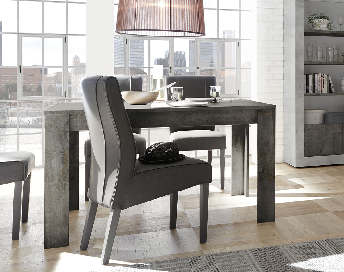 Tavolo allungabile moderno in finitura ossido