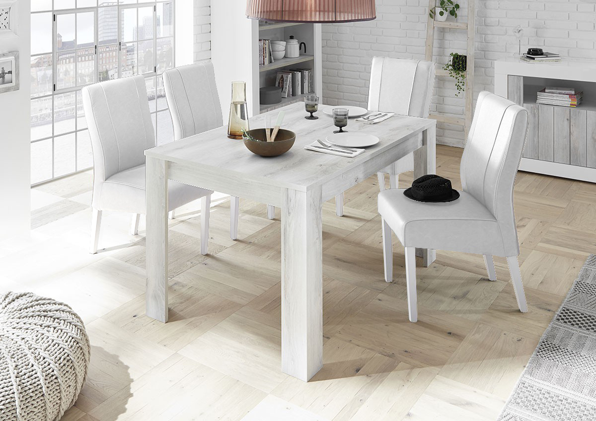 Tavolo allungabile in pino bianco, made in Italy