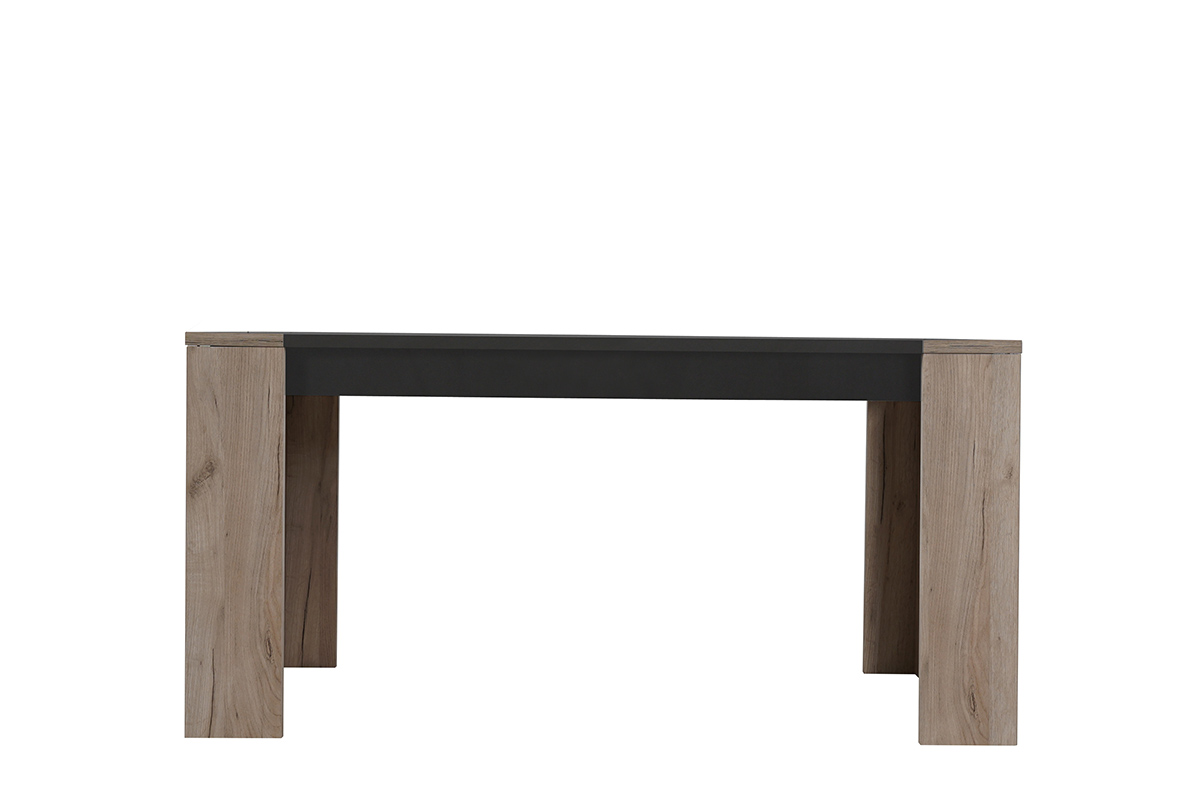 Tavolo moderno Rovere grigio e Nero