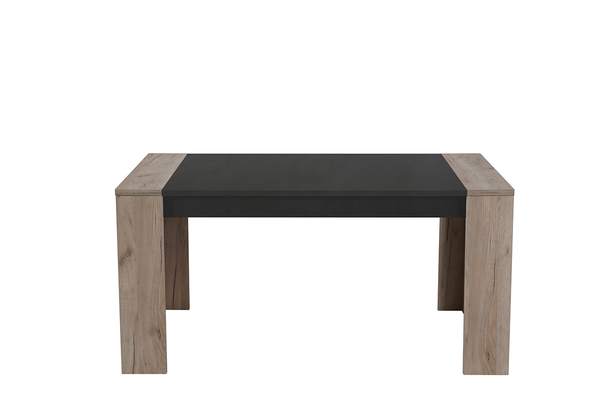 Tavolo moderno Rovere grigio e Nero