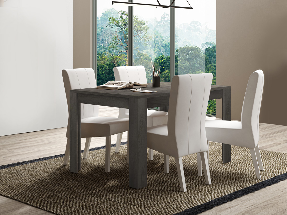 Tavolo 180 cm, 6 posti a sedere, grigio Titanio