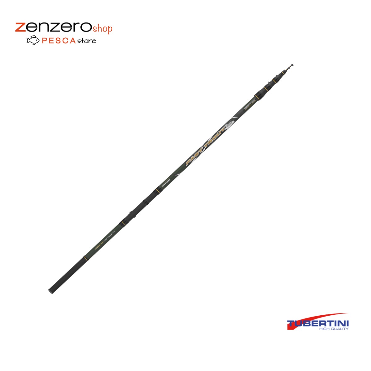  Tubertini Canna per pesca alla trota torrente, Fast Trout 3.50 mt, 4 mt, 5 mt