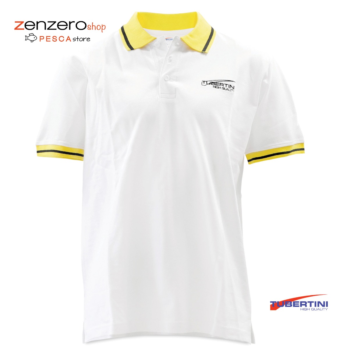 polo da pesca Tubertini bianca