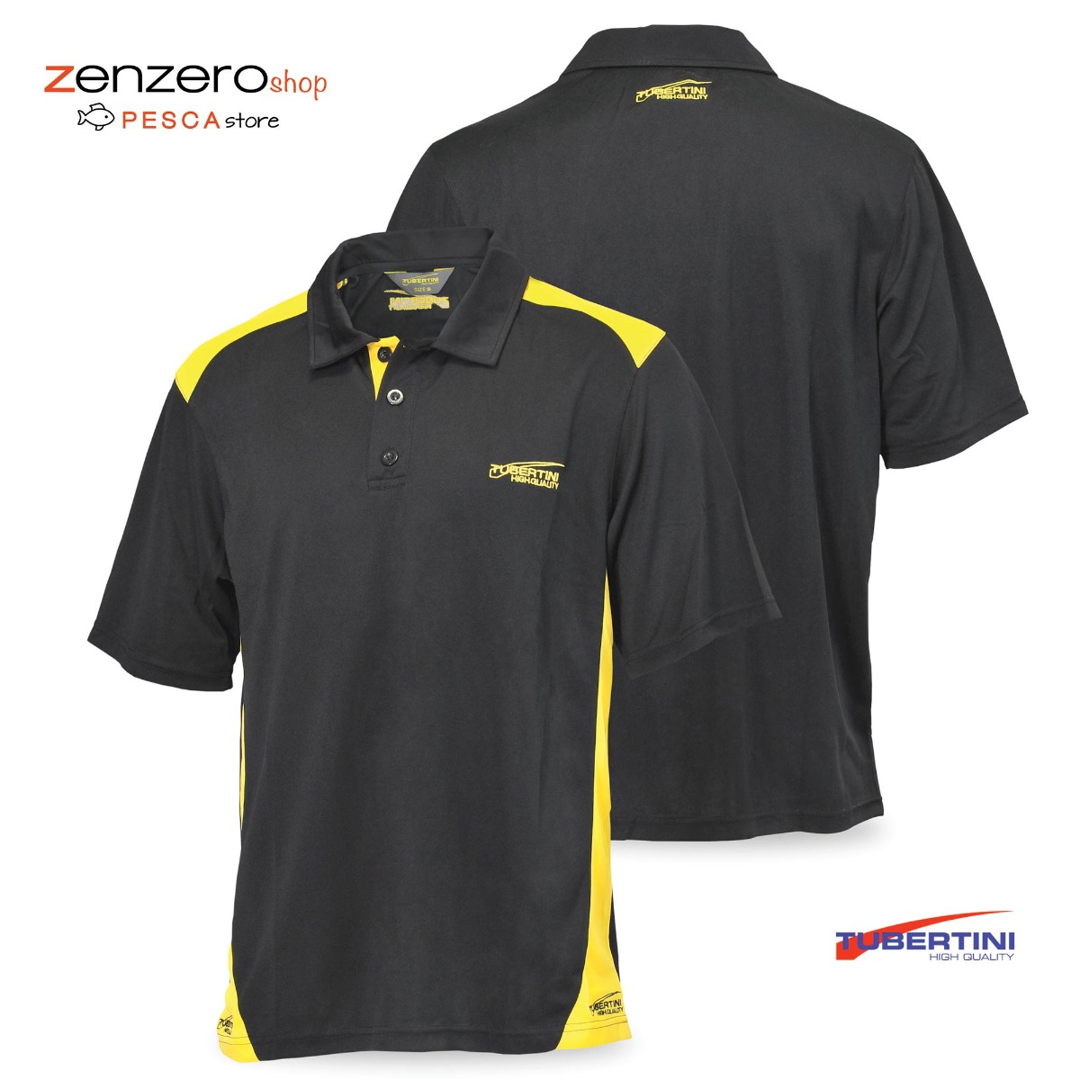 polo gialla e nera Tubertini