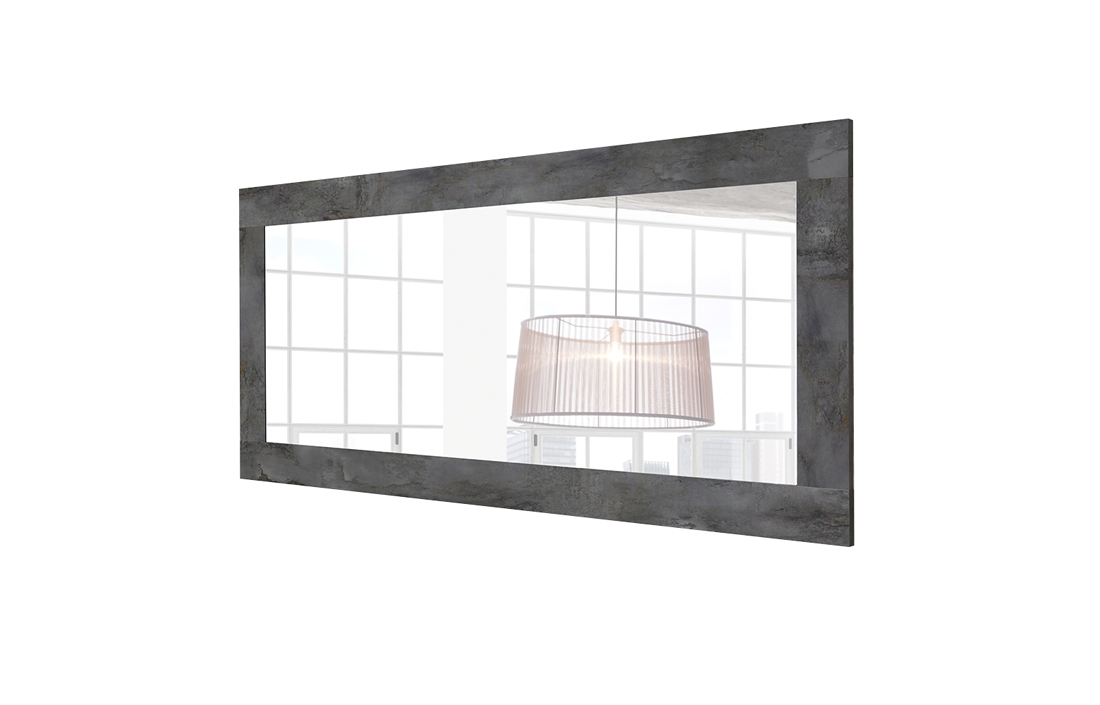 Specchiera rettangolare L.170 in finitura Ossido