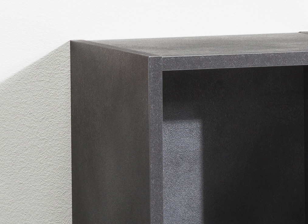 Set composto da 3 vani a giorno, finitura Grigio