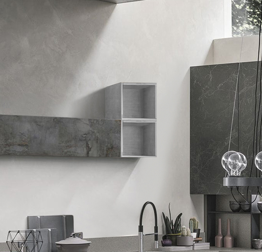 Vano a giorno per cucina, Beton