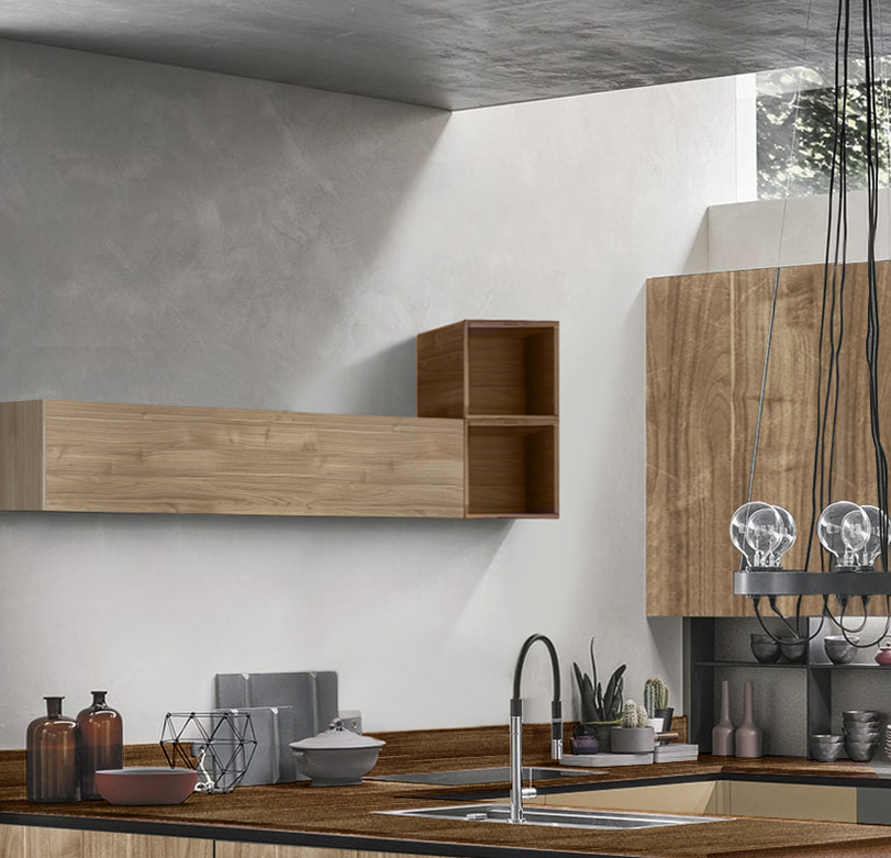 Vano a giorno per cucina, Noce dark