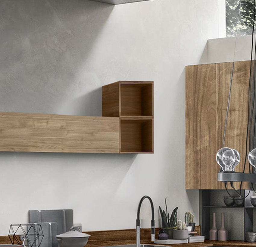 Vano a giorno per cucina, Noce dark